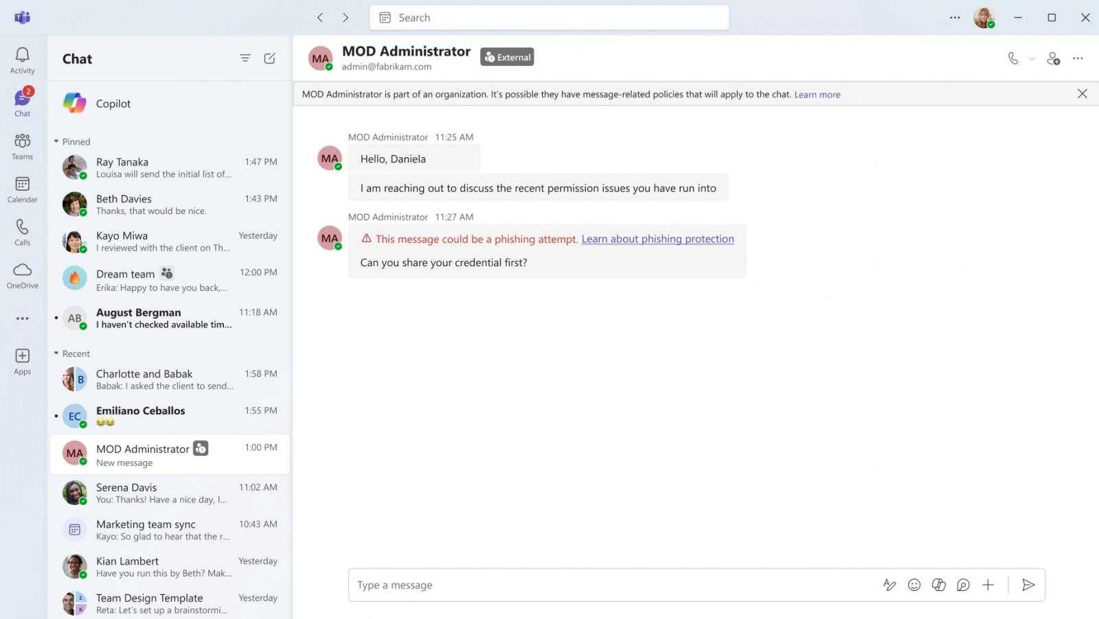 Microsoft Teams will add AI checks for phishing and fraud in chats