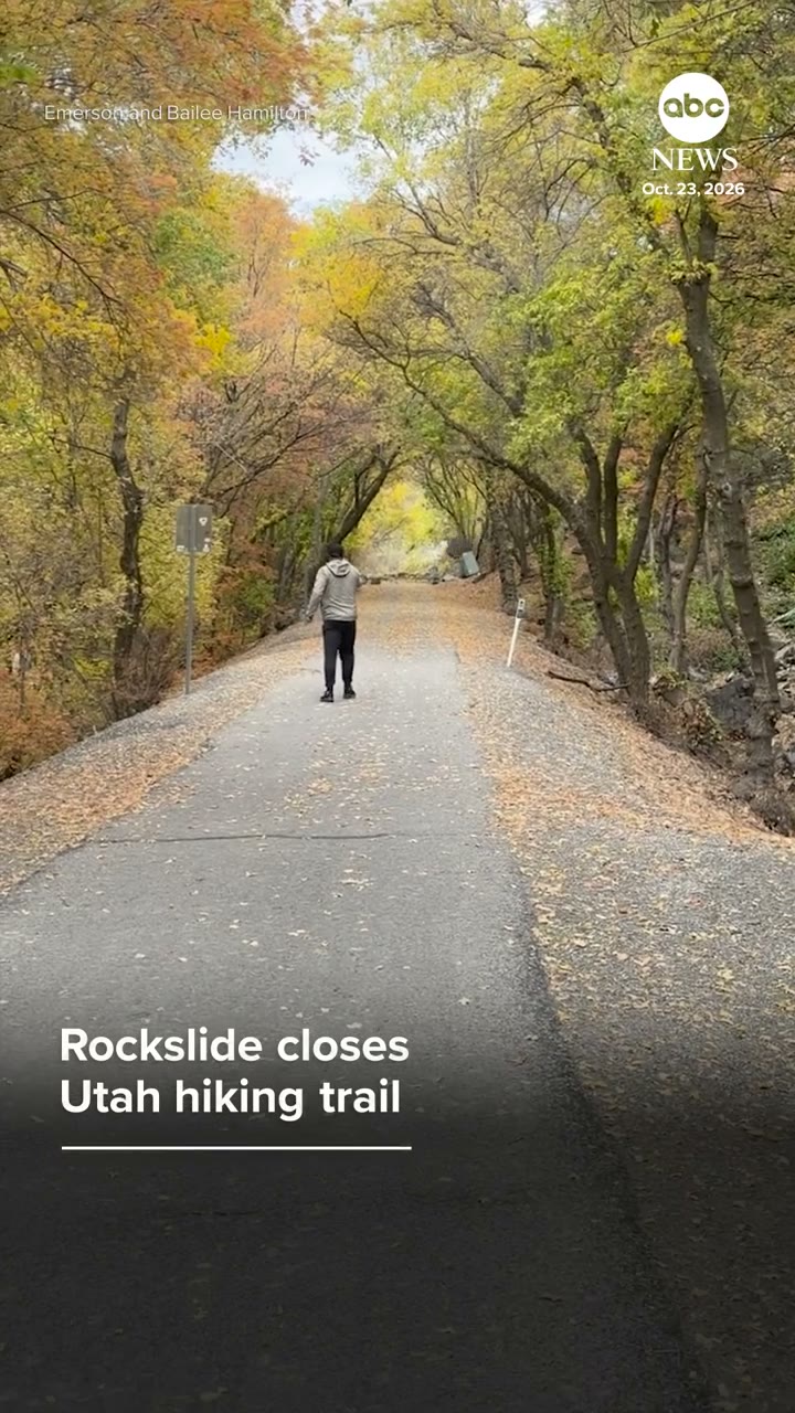Rockslide closes hiking trail in Utah's Provo Canyon